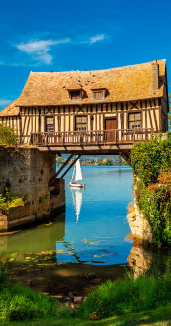 Old Timbered Water Mill in Vernon Normandy France